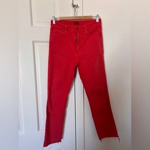 MOTHER Denim red jeans Size 28